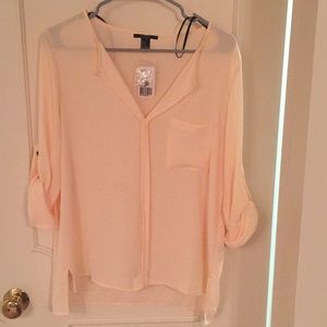 NWT Forever 21 Light Peach Blouse
